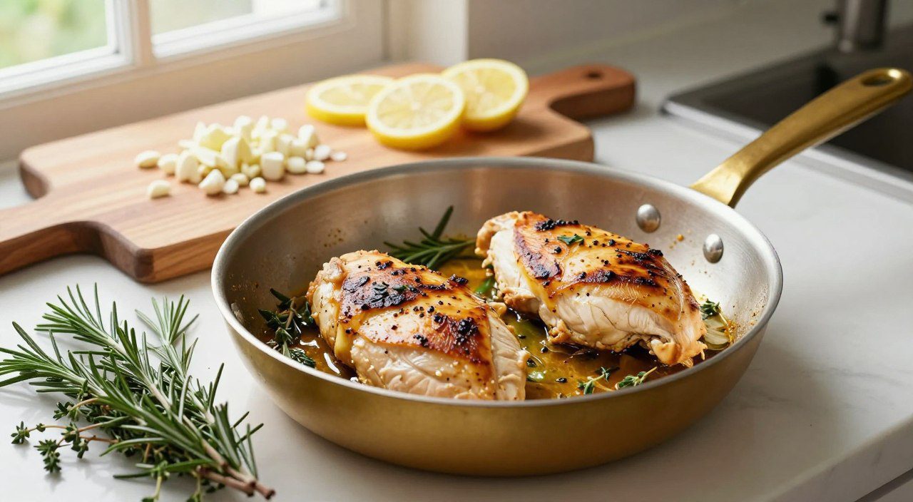 Como preparar frango suculento e macio na frigideira