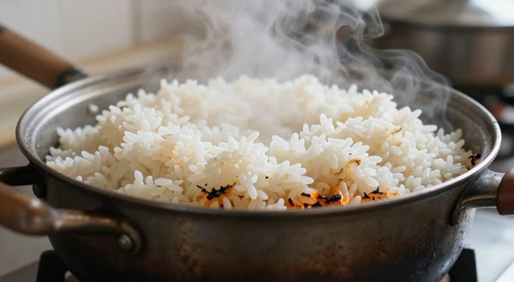 Arroz Queimando no Fundo da Panela