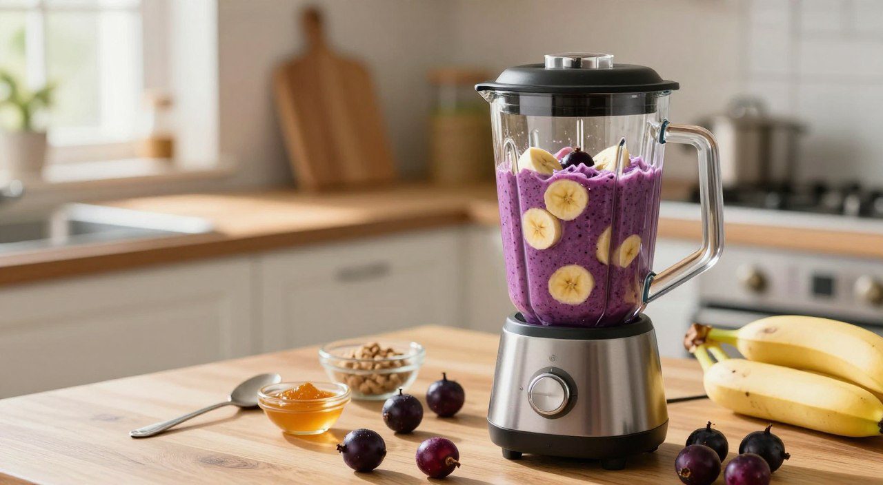 Como Preparar Vitamina de Jabuticaba com Banana no Liquidificador sem Lactose