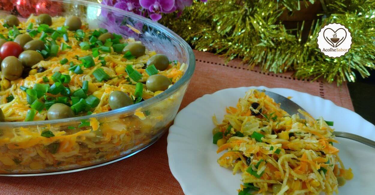 Salpicão de frango de natal