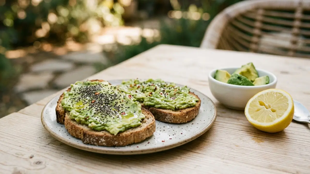 torrada com abacate limão e chia receita saudável sem lactose café da manhã