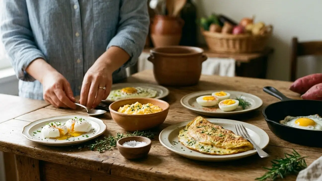 Ovo frito, cozido, mexido, pochê e omelete